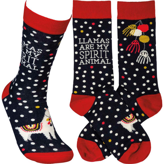 Primitives Socks - Llamas Are My Spirit Animal