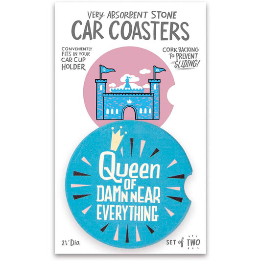 Primitives Car Coasters - Queen Of Everything