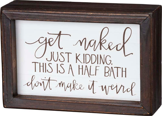 Primitives Inset Box Sign - Half Bath