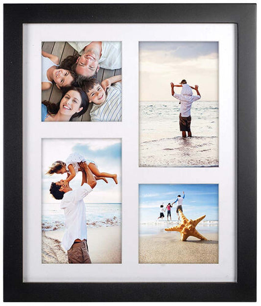 Malden 4 Opening Collage Black Matted Frame