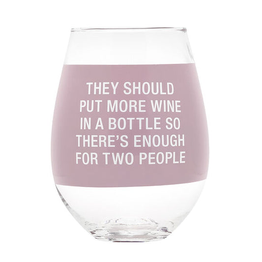 About Face Designs More Wine Wine Glass