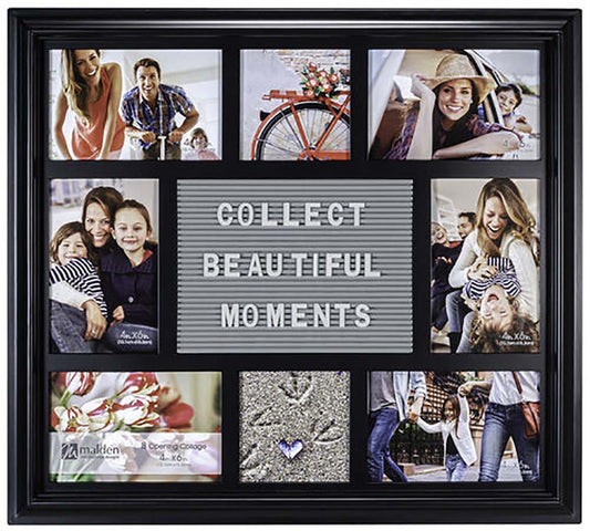 Malden 8-Op. Puzzle Letterboard Black Frame
