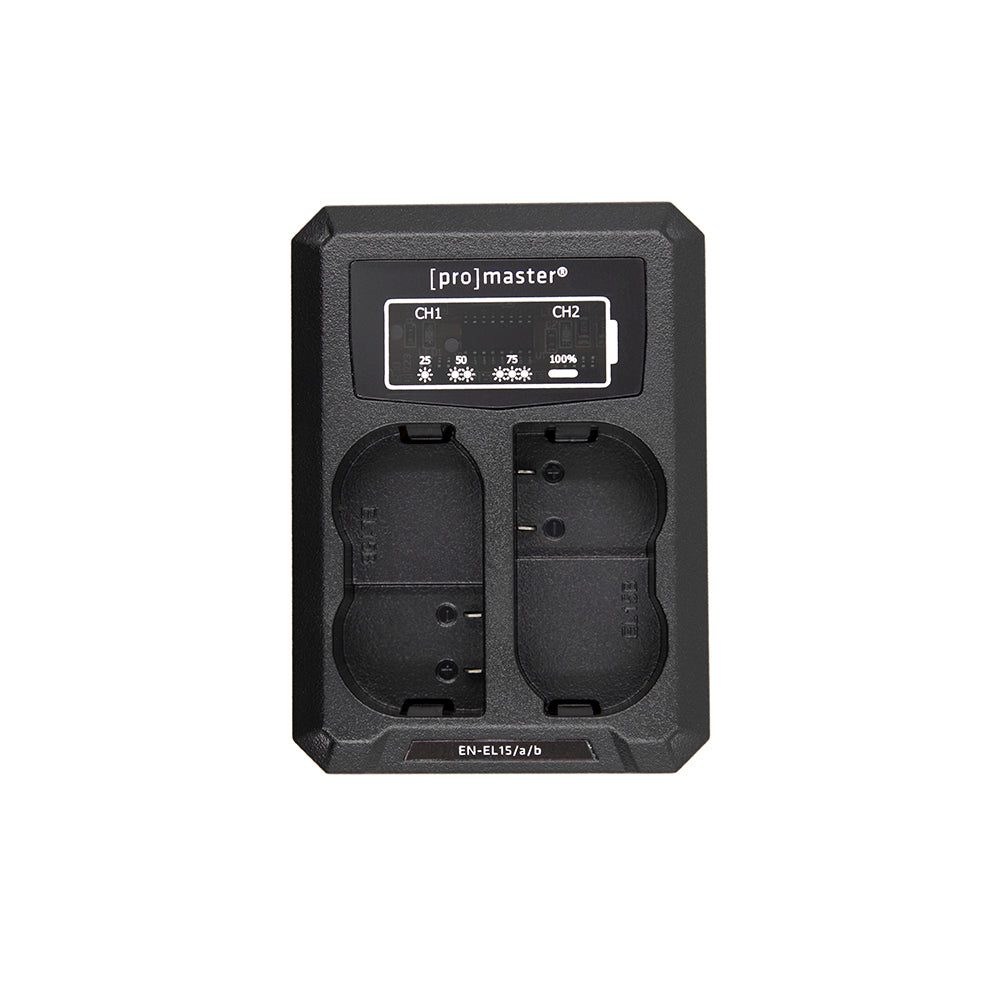 Promaster Dually Charger - USB for Nikon EN-EL15, EN-EL15a, EN-EL15b