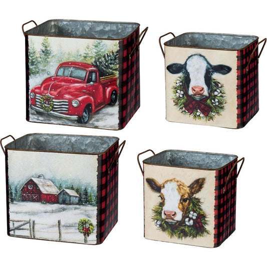Primitives Bin Set - Christmas Farm
