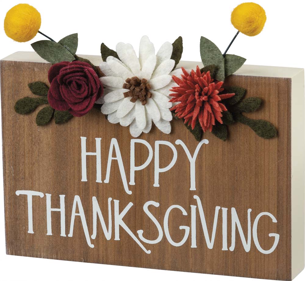 Primitives Block Sign - Happy Thanksgiving