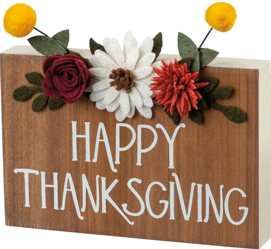 Primitives Block Sign - Happy Thanksgiving