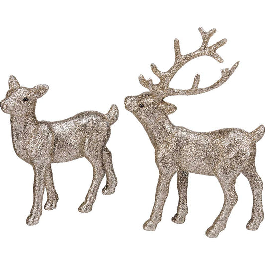 Primitives Deer Set - Champagne Glitter