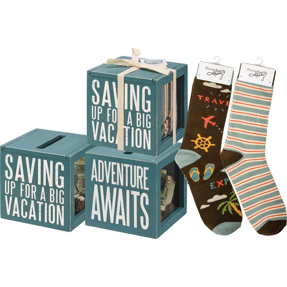 Primitives Bank & Socks Set - Saving Up For A Big Vacation