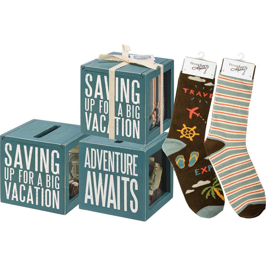 Primitives Bank & Socks Set - Saving Up For A Big Vacation