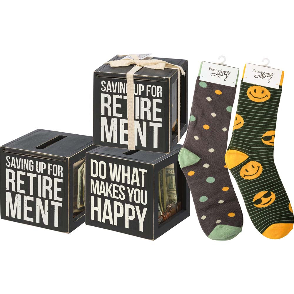 Primitives Bank & Socks Set - Saving Up For Retirement