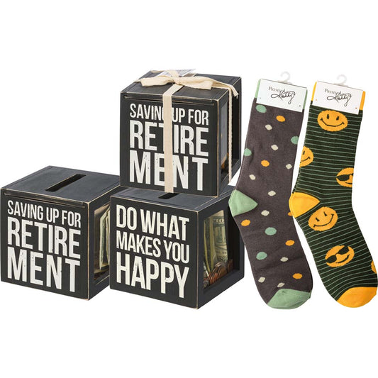 Primitives Bank & Socks Set - Saving Up For Retirement