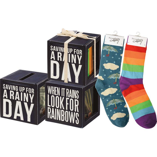 Primitives Bank & Socks Set - Saving Up For A Rainy Day