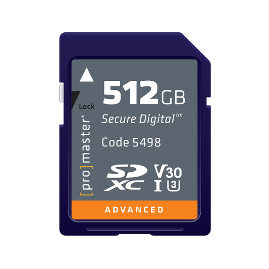 Promaster 512GB SDXC Advanced UHS-I V30 Memory Card