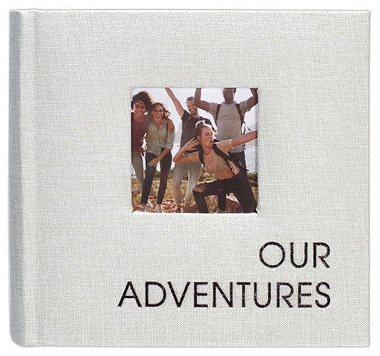 Malden 1-Up Our Adventures Gray Fabric Album