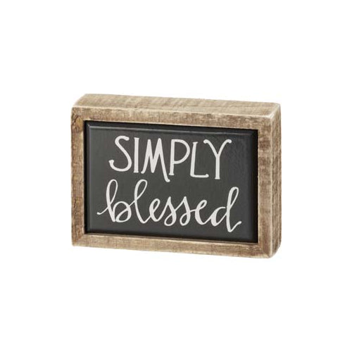 Primitives Box Sign Mini - Simply Blessed