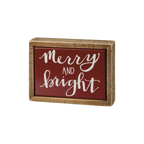 Primitives Box Sign Mini - Merry And Bright