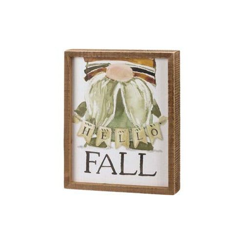 Primitives Inset Box Sign - Hello Fall