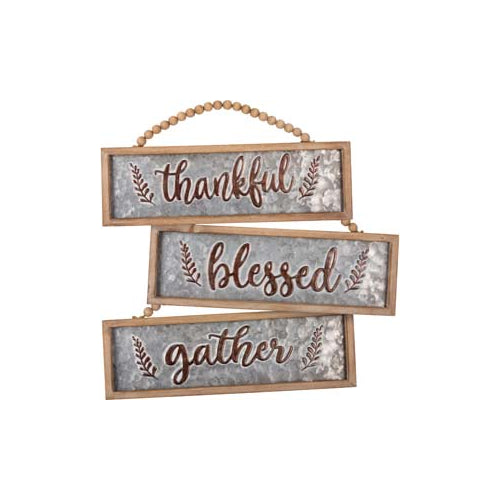 Primitives Wall Decor Set - Thankful Blessed Gather