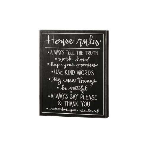 Primitives Box Sign - House Rules