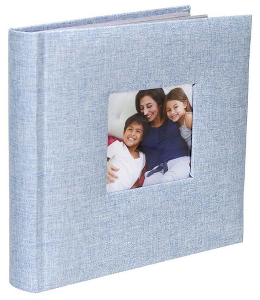 Malden 2-Up 4x6 Light Blue Fabric Album