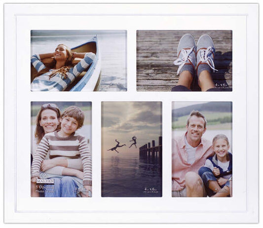 Malden 5-Op. White Routed Distressed Frame