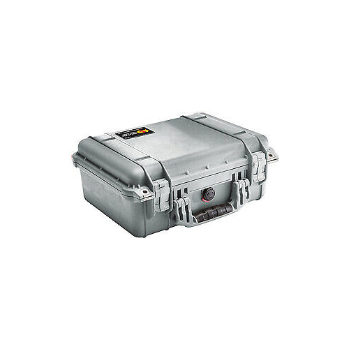 Pelican 1450 Case with Foam (Silver)