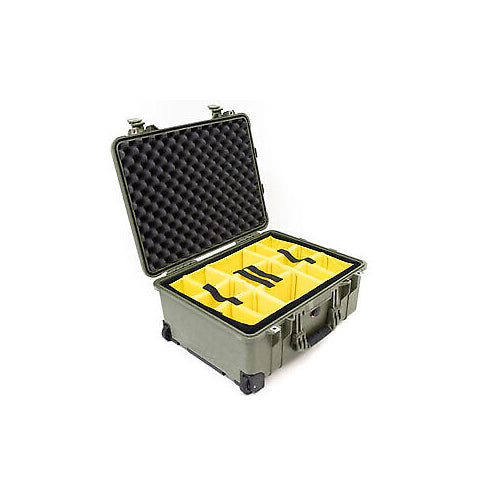 Pelican 1564 Waterproof 1560 Case with Dividers (Olive Drab Green)