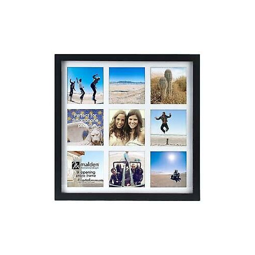 Malden Perfect for Smartphone Pictures Frame - 9 Opening 4x4"