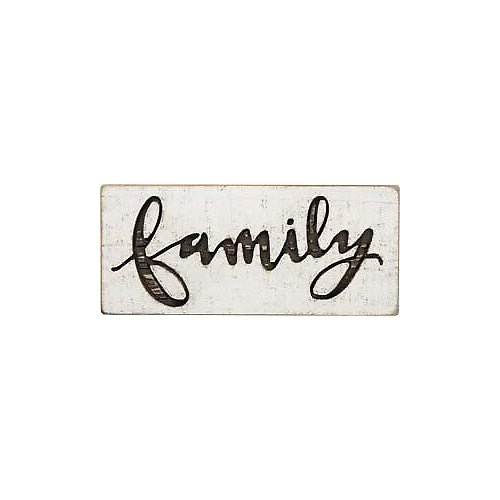 Primitives Family Carved Sign