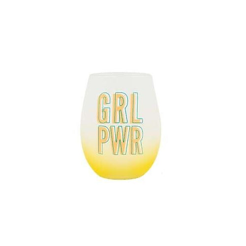 About Face Designs Wine Glass-Girl PWR