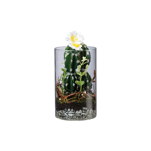 Primitives Vase - White Flower Cacti
