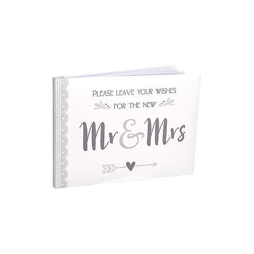 Malden Mr and Mrs Wedding Guest Book