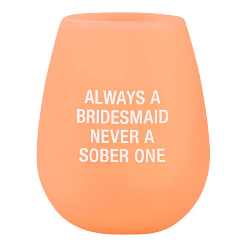 About Face Designs Bridesmaid Silicone Wine Glass