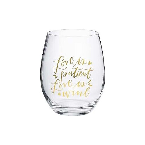 Primitives Wine Glass - Love is Patient Love is Wine