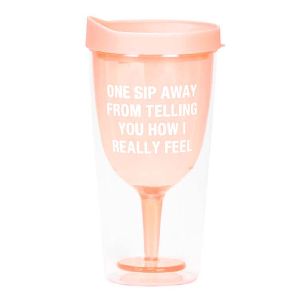 About Face Designs One Sip Away Wine Tumbler