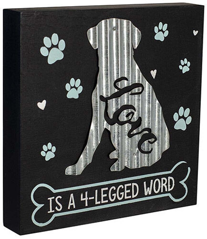 Malden Love is a 4 legged Word Galvanized Sign