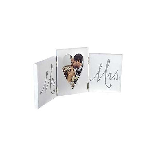 Malden Mr & Mrs Tri Fold White Frame