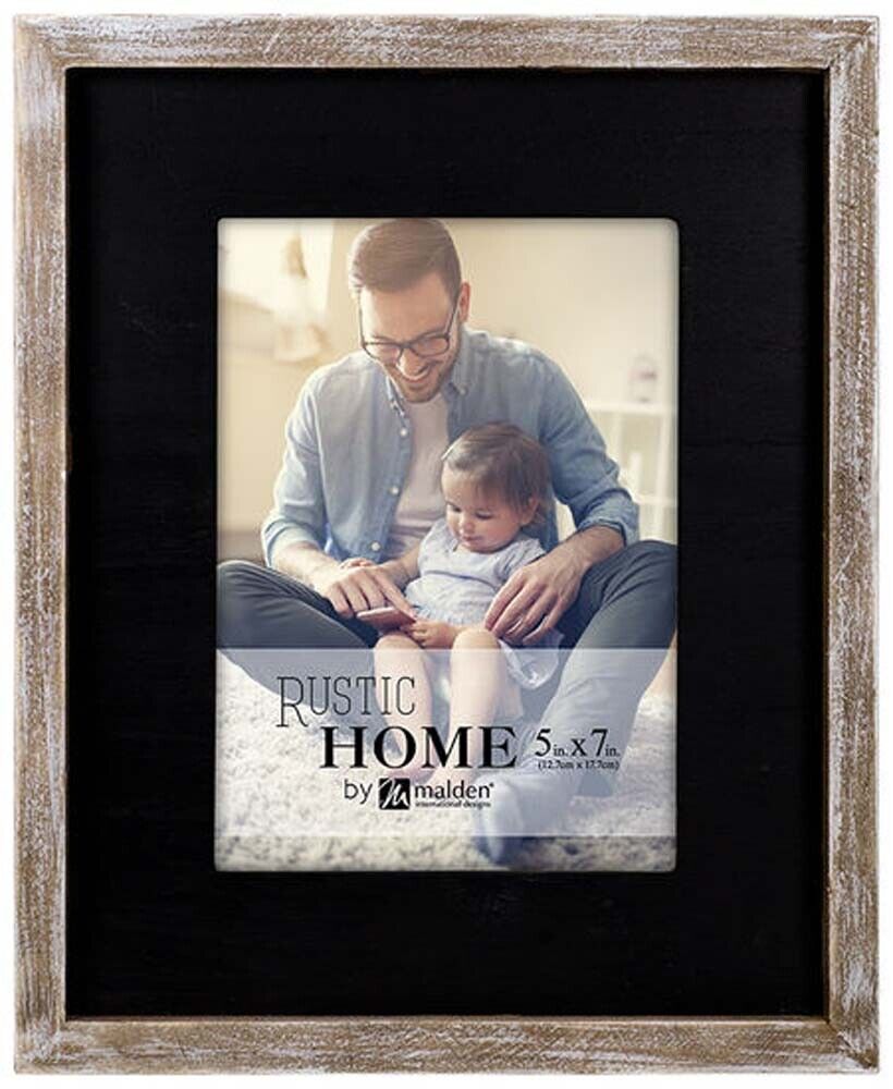 Malden 5x7 Rustic Border Black