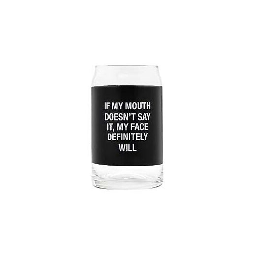 About Face Designs My Face Beer Can Glass
