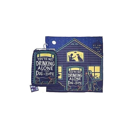 Primitives Dish Towel - Not Drinking Alone If Dog Is Home