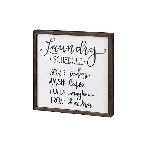 Primitives Inset Box Sign - Laundry Schedule