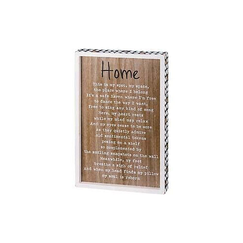 Primitives Inset Box Sign - Home My Soul Is Reborn
