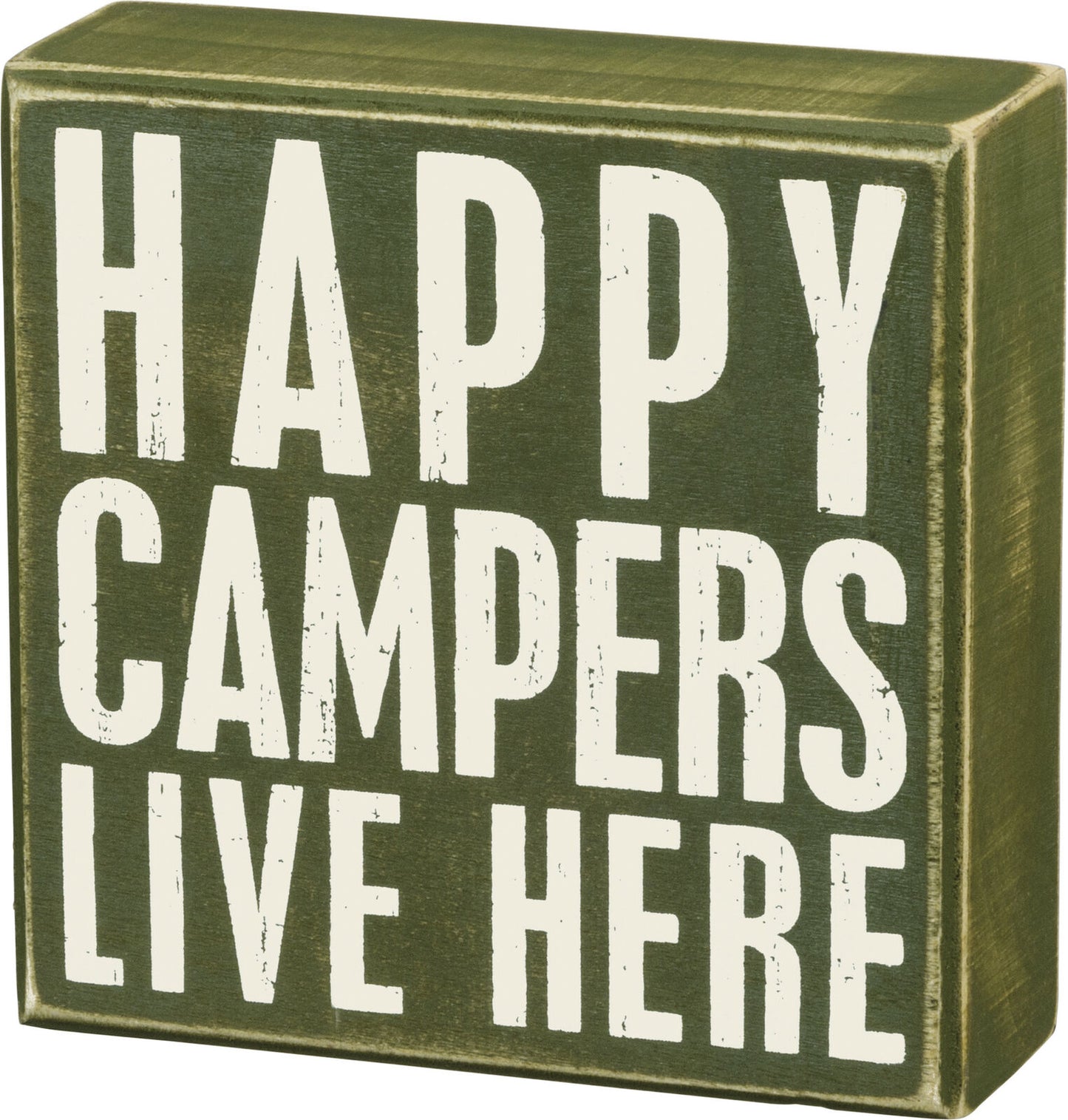 Primitives Box Sign - Happy Campers