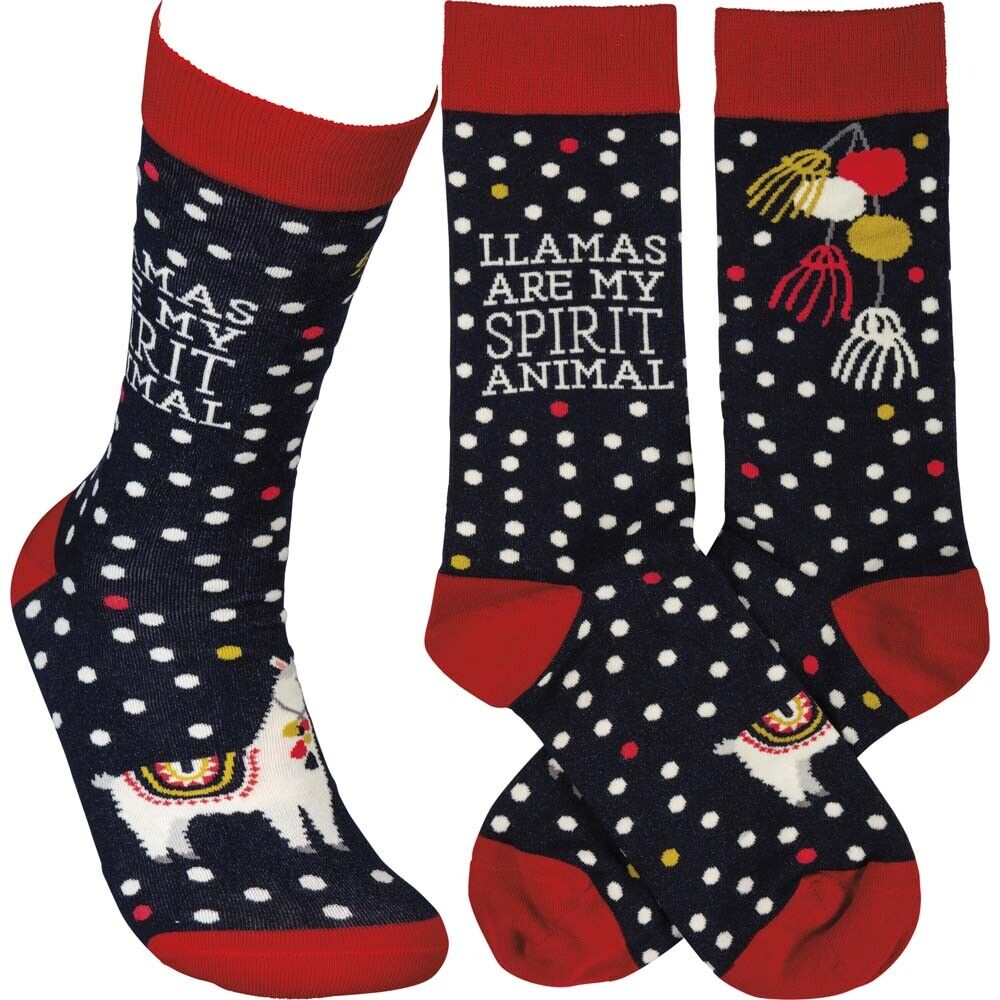 Primitives Socks - Llamas Are My Spirit Animal