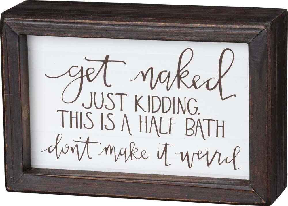 Primitives Inset Box Sign - Half Bath