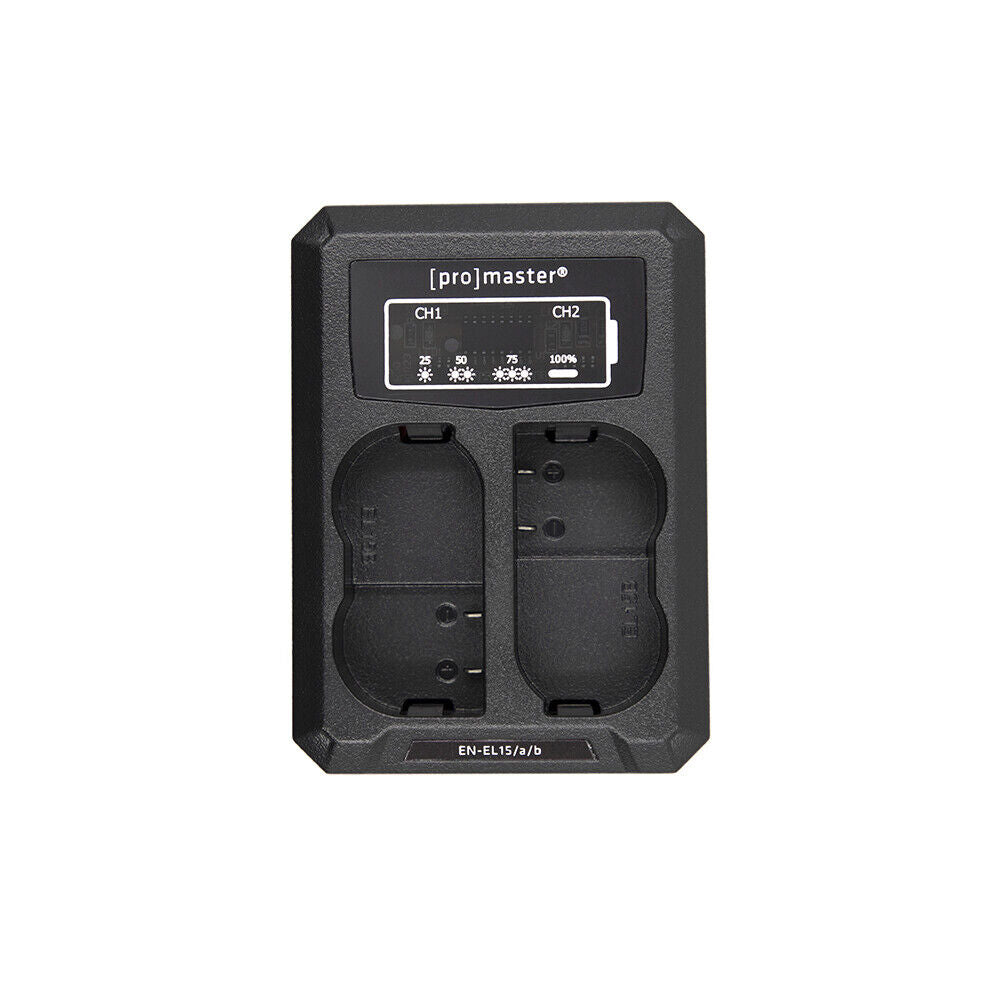 Promaster Dually Charger - USB for Nikon EN-EL15, EN-EL15a, EN-EL15b