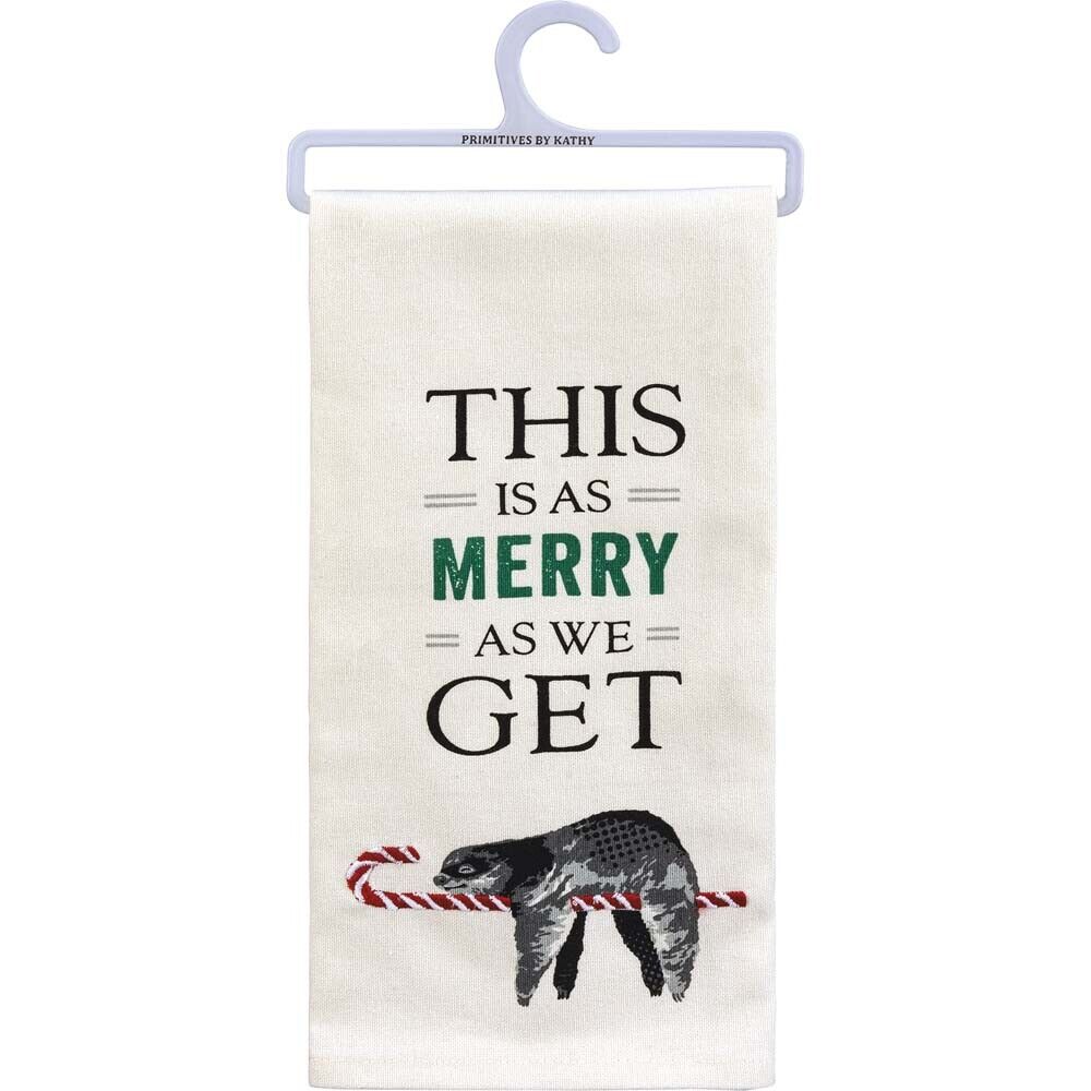 Primitives Kitchen Towel - This Is As Merry As We Get