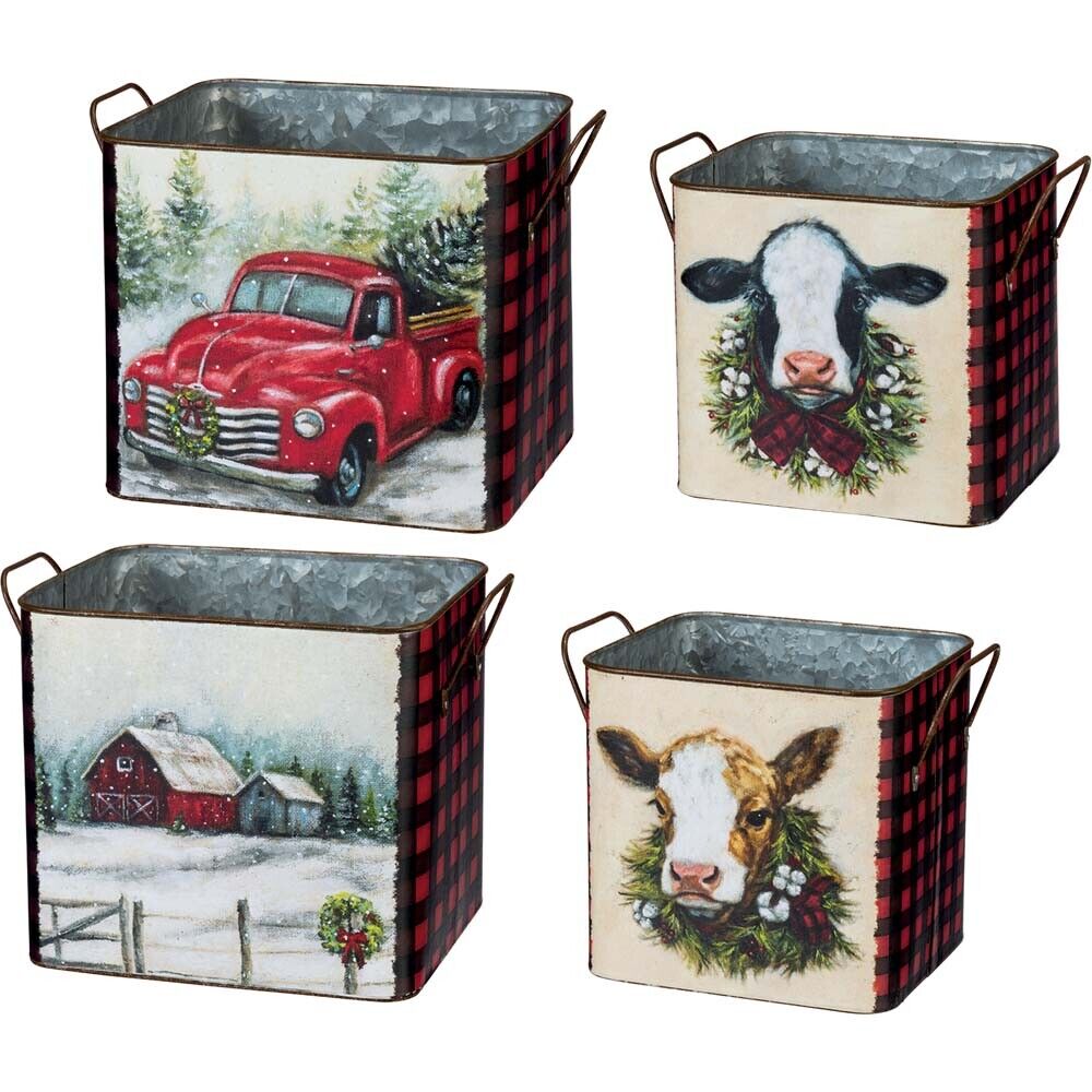 Primitives Bin Set - Christmas Farm