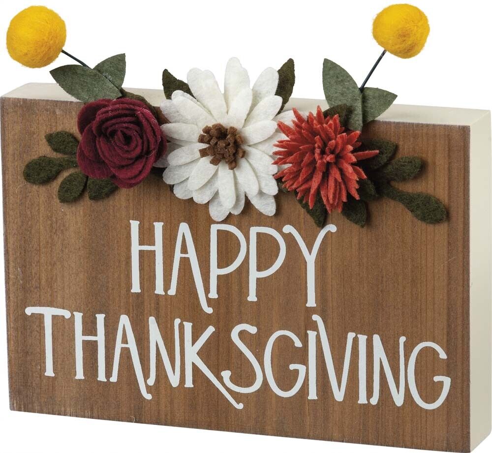 Primitives Block Sign - Happy Thanksgiving