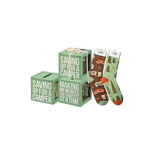 Primitives Bank & Socks Set - Saving Up For A Camper